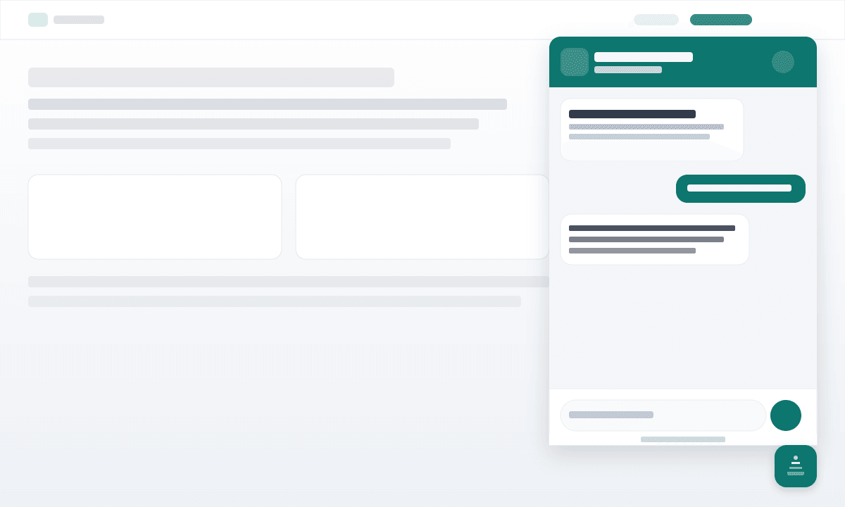 Aidexa chat widget embedded on a website with launcher bubble and open assistant panel